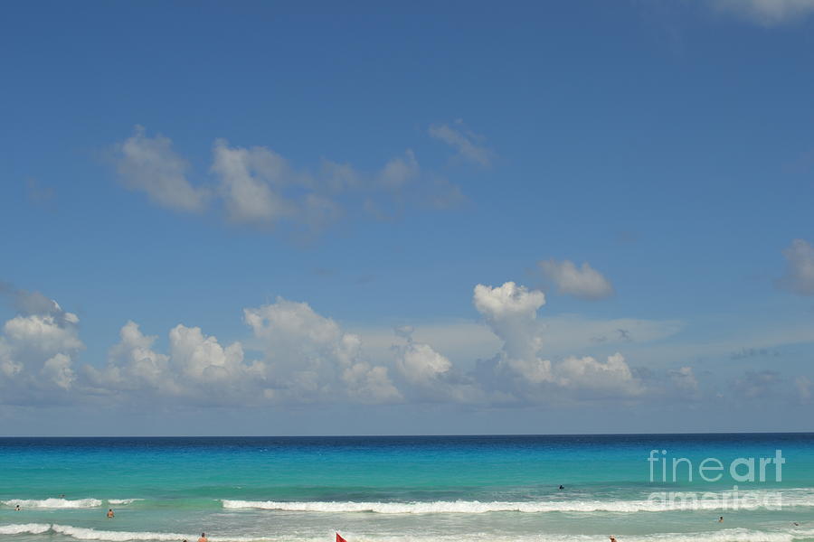 The Perfect Beach View - Cancun, Mexico Photograph by Barbra Telfer