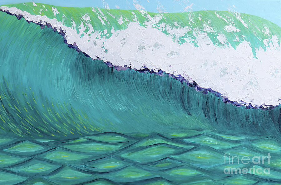 The Perfect Wave Painting by Jenn C Lindquist