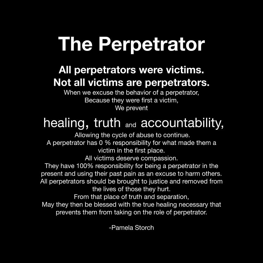 Quotes Digital Art - The Perpetrator Quote by Pamela Storch