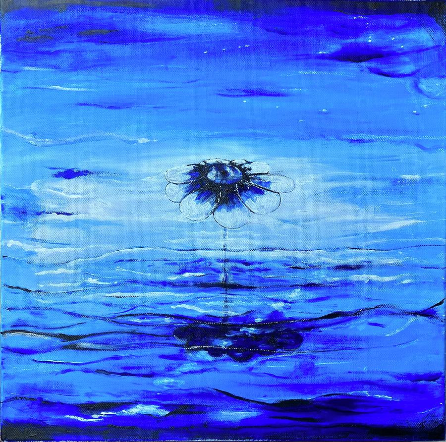 The Petal And The Deep Blue Sea Painting by Frank Pereira Fine Art