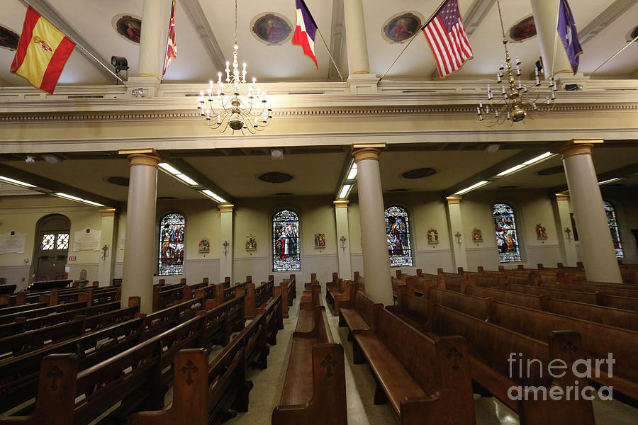 The pews on the opposite side of tSt. Louis Cathedral Photograph by Steven Spak