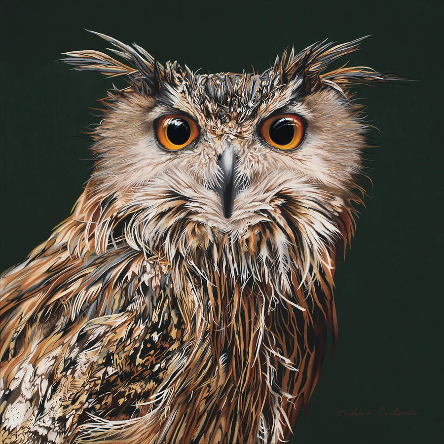 The Philosopher - Eagle Owl Painting
