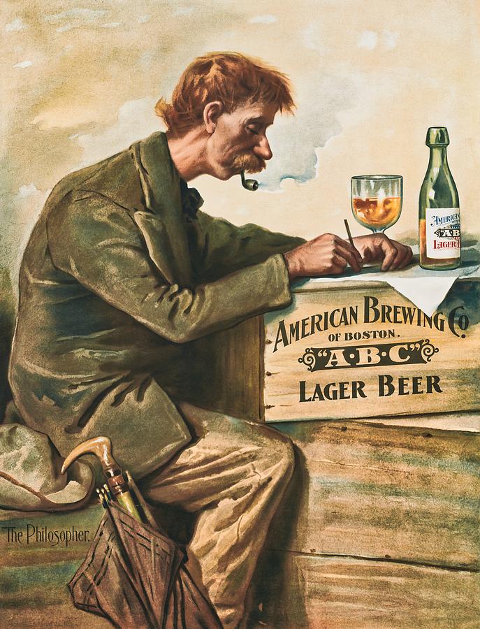 Beer Drawing - The Philosopher by Unknown