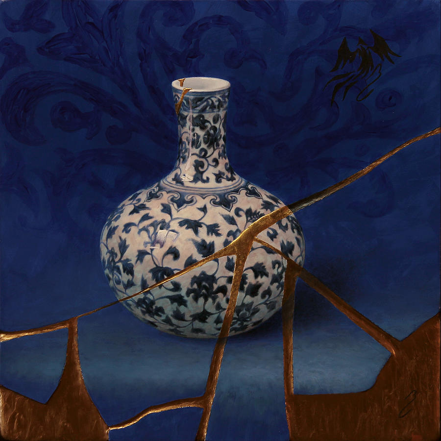 The Phoenix Vase Painting by Bruno Capolongo