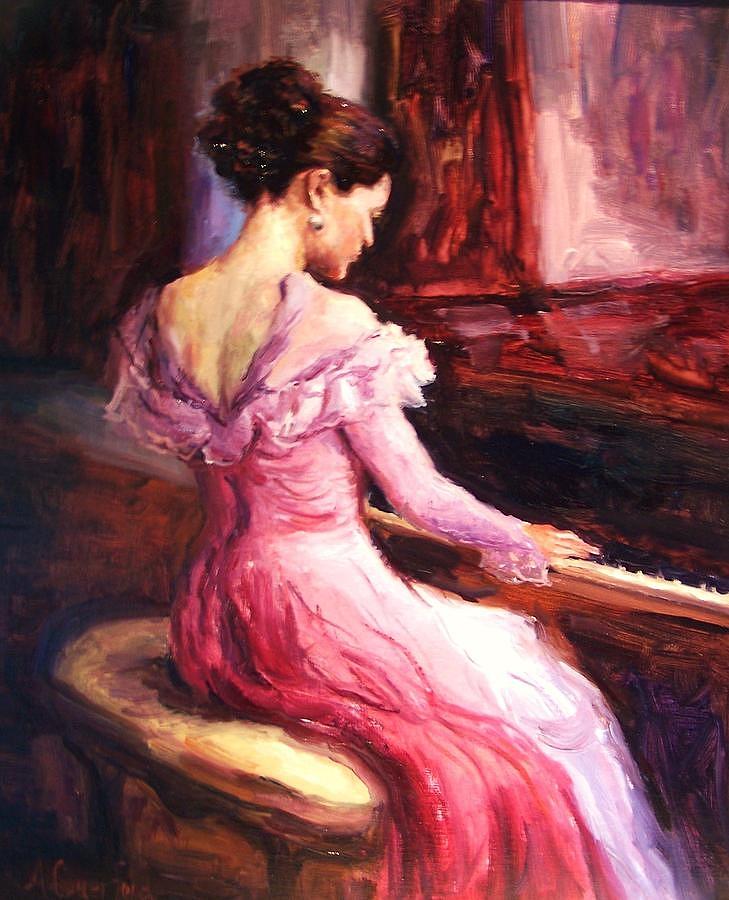 The Pianist  Painting by Ashlee Trcka