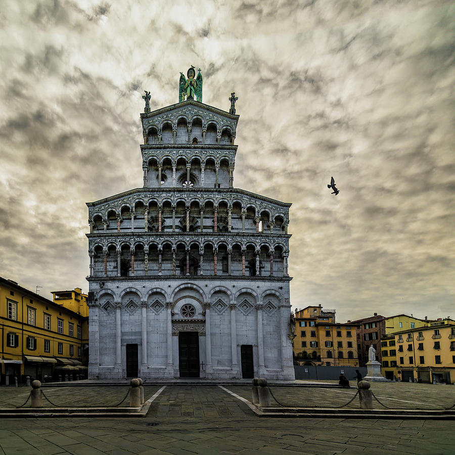 The Piazza and the Church of San Michele in Foro Photograph by Chris Lord