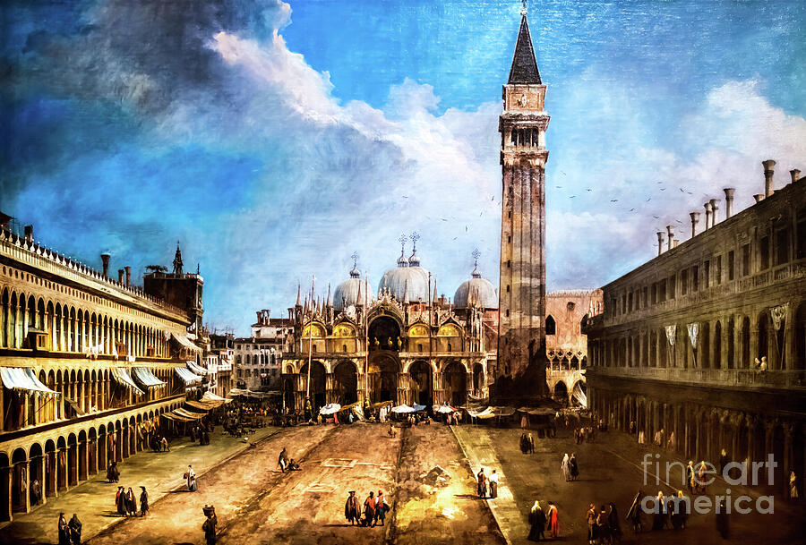The Piazza San Marco in Venice by Canaletto 1723 Painting by Canaletto