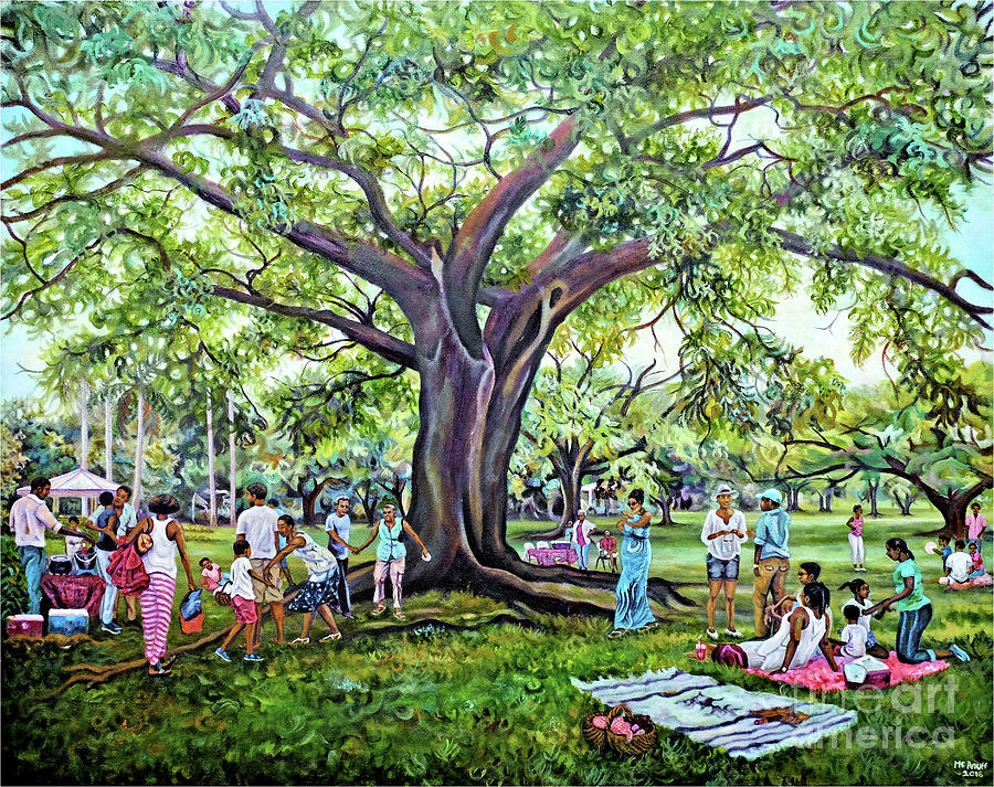 The Picnic in Hope Gardens Painting by Ewan McAnuff