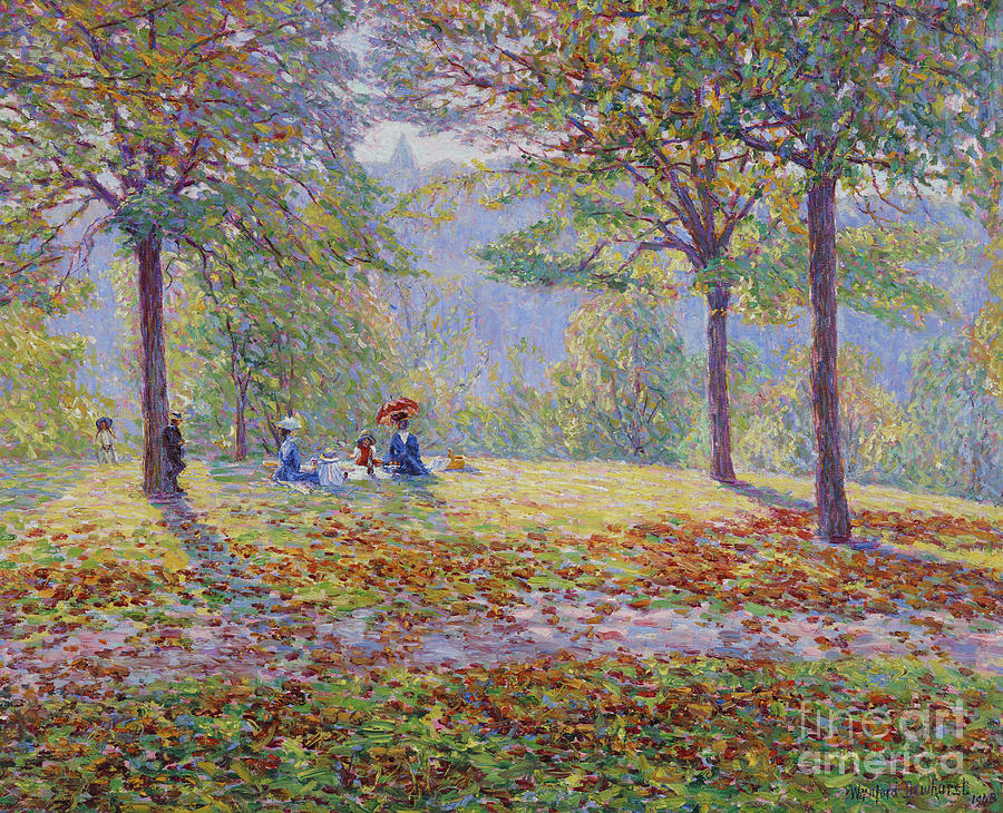 The Picnic Painting by Wynford Dewhurst