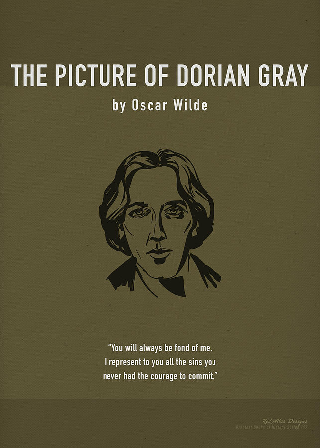 Book Mixed Media - The Picture of Dorian Gray by Oscar Wilde Greatest Books Ever Art Print Series 197 by Design Turnpike