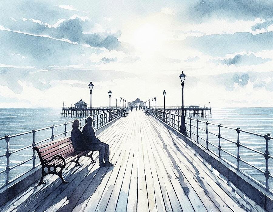 Pier Digital Art - The pier by Andy Plumb