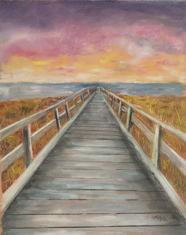 The Pier Pastel by Nancy Rabe - Fine Art America