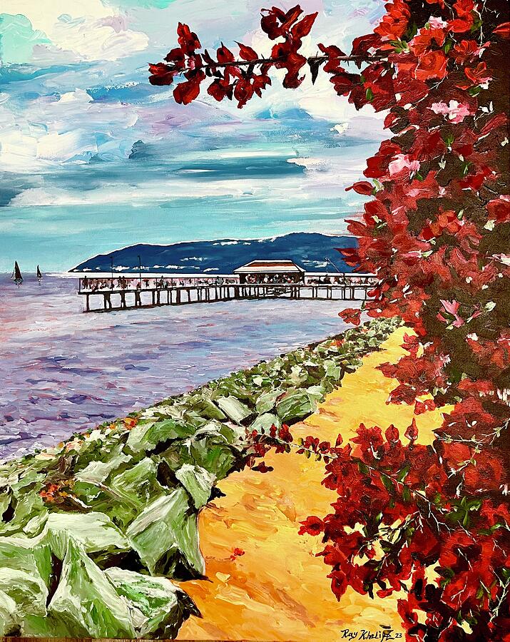 The pier Painting by Ray Khalife The pier Painting by Ray Khalife