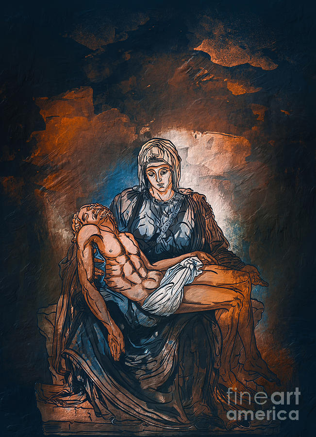 The Pieta. Digital Art by Andrzej Szczerski
