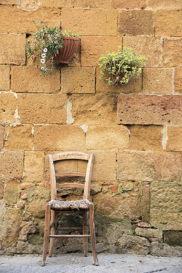 The Pilgrims Chair, Tuscany,Italy Photograph by Sarah Howard