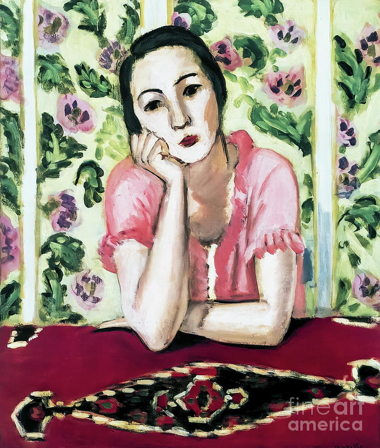 The Pink Blouse by Henri Matisse 1922 Painting by Henri Matisse