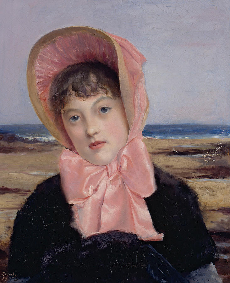 The Pink Capeline Painting by Jacques-Emile Blanche