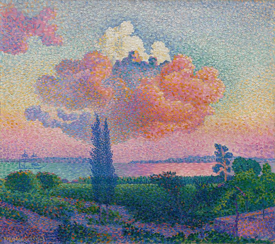 The Pink Cloud Painting by Henri-Edmond Cross