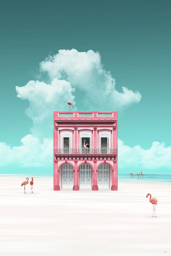 The Pink House - colonial building of Old Havana, Cuba Digital Art by Moira Risen