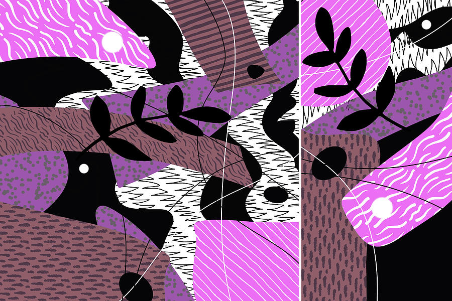 The Pink Jungle - abstract art Digital Art by Ann Powell