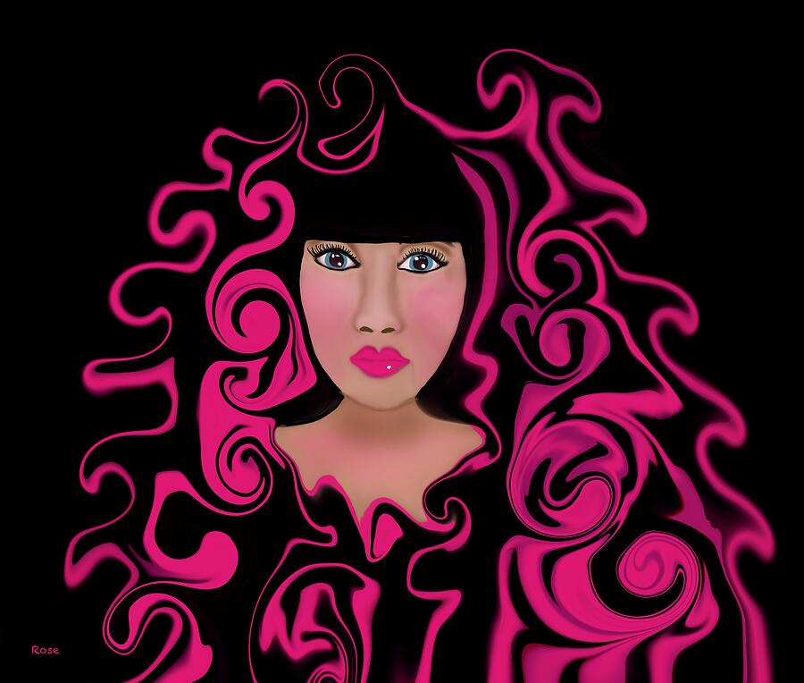 The pink lady Digital Art by Elaine Hayward