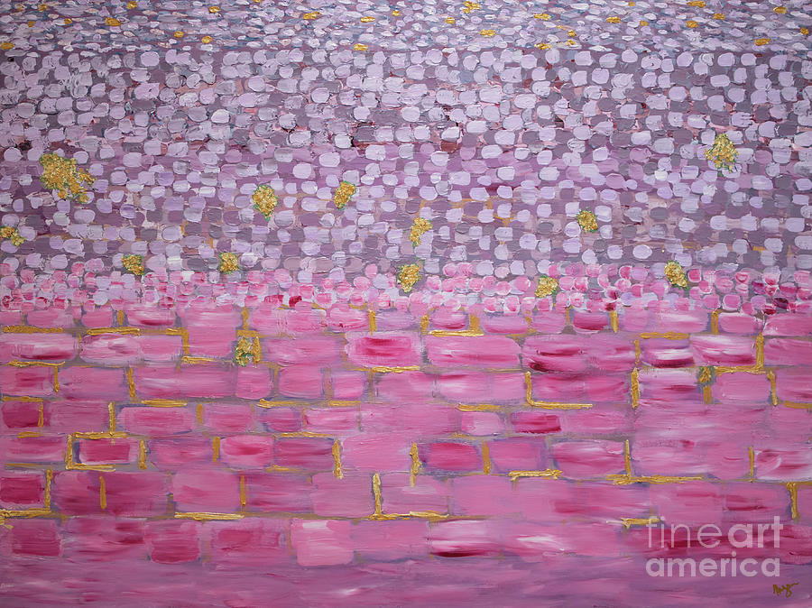 The Pink Stones  Painting by Henya Gutnick