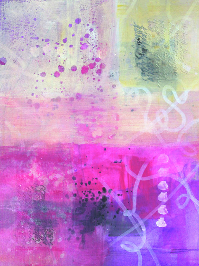 Pink Abstract Painting - The Pink Underground by Nancy Merkle