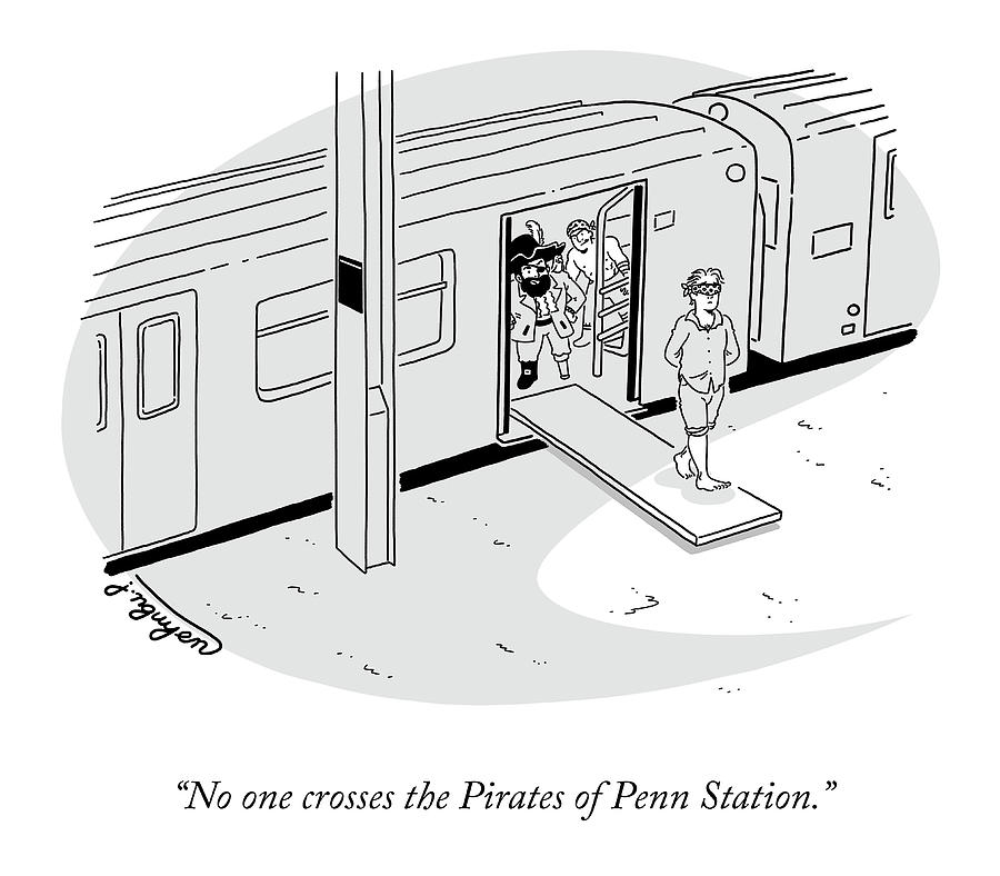 The Pirates Of Penn Station Drawing by Jeremy Nguyen