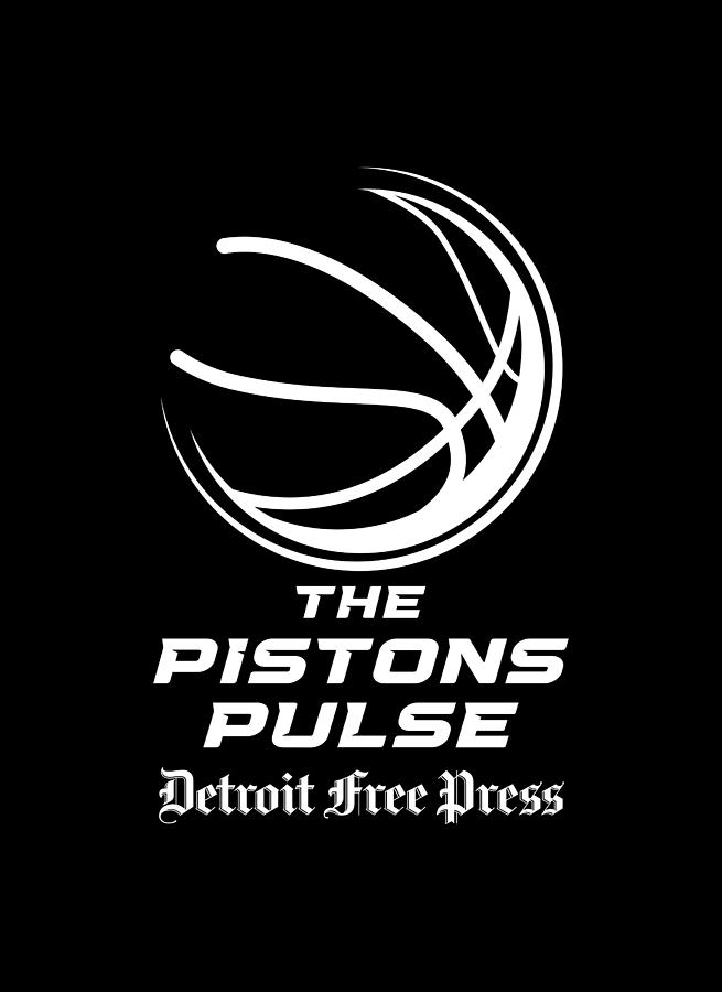 The Pistons Pulse White Logo Digital Art by Gannett
