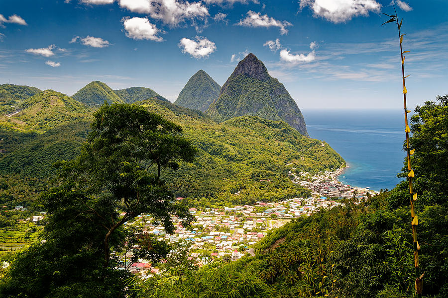 The Pitons Saint Lucia Photograph by John Gilham - Pixels