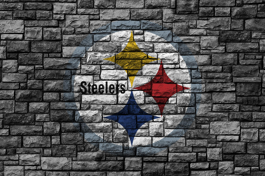 The Pittsburgh Steelers Concrete Wall 1c  Mixed Media by Brian Reaves