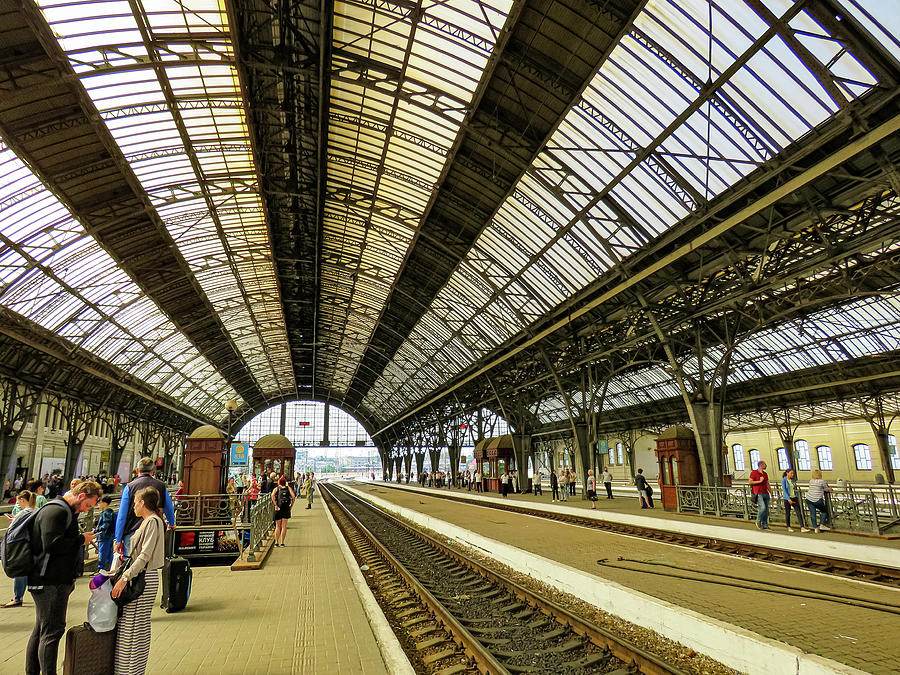 The Platform of Lviv-Holovnyi Railway Station Photograph by Aydin Gulec