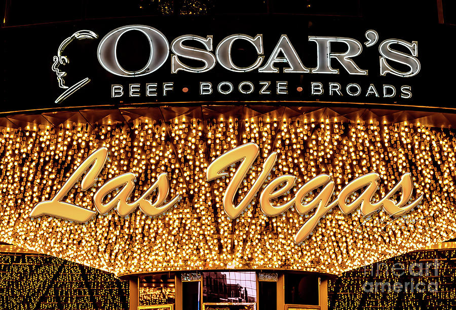 Las Vegas Photograph - The Plaza Casino Oscars Beef Booze Broads Post Card by Aloha Art