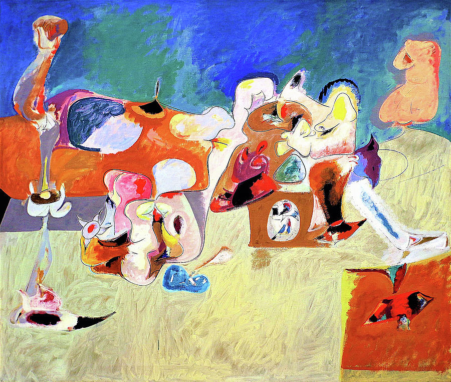 The plow and the song - Digital Remastered Edition Painting by Arshile Gorky