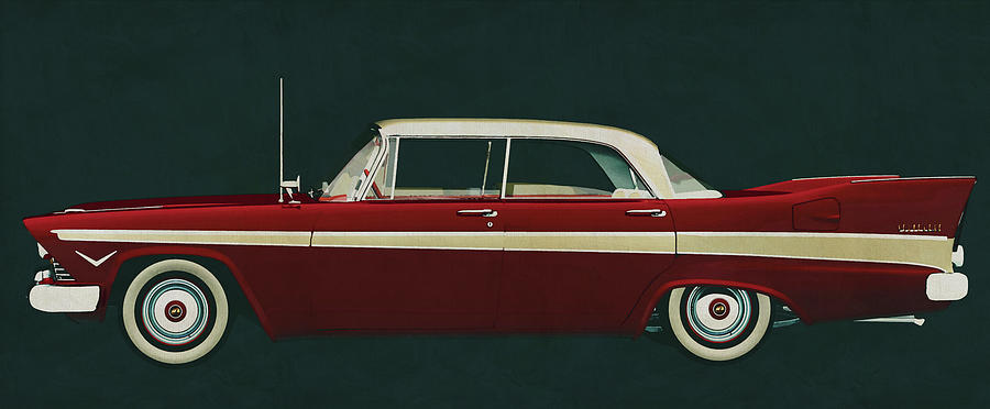 The Plymouth Belvedere Sport Sedan from 1957 was the car for the Painting by Jan Keteleer