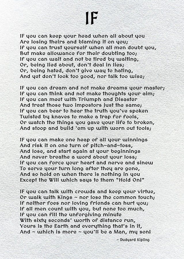 if poem by rudyard kipling