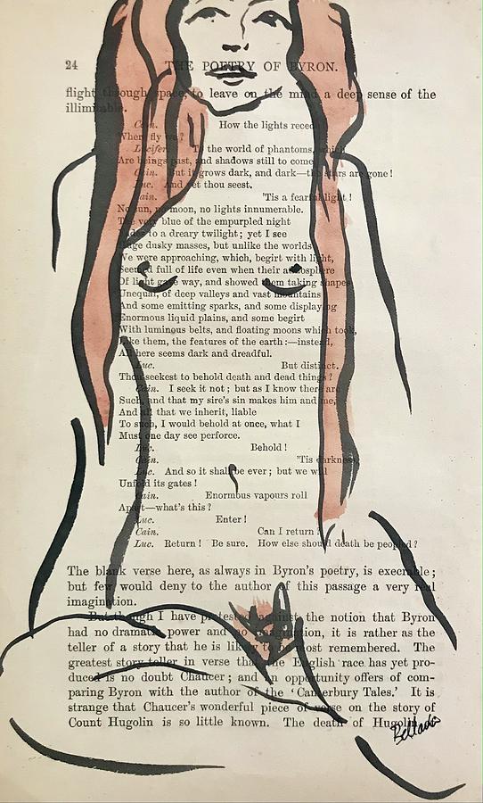 The Poetry of Byron 24 Drawing by M Bellavia