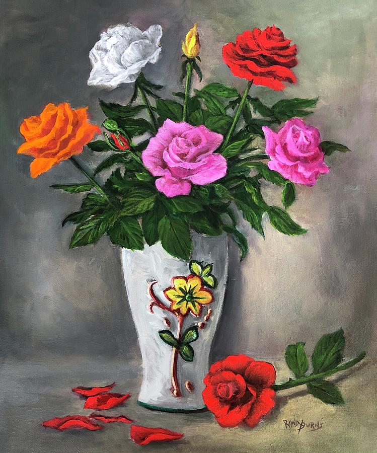 The Poetry Of Roses Painting by Rand Burns