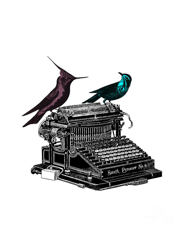 Bird Digital Art - The Poets Muse by Madame Memento
