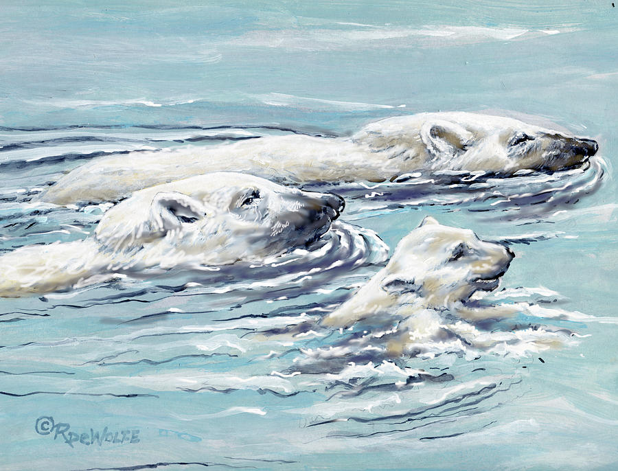 The Polar Bear Club Painting by Richard De Wolfe