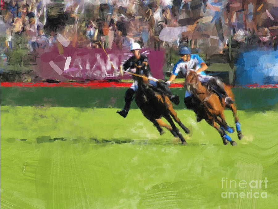 The Polo Match Painting by Gary Arnold