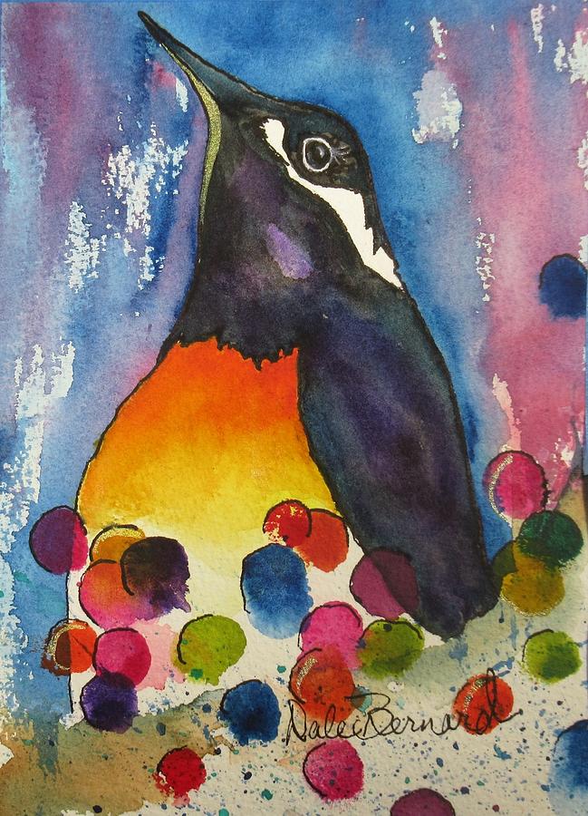The Pomp Of A Party Penguin Painting by Dale Bernard