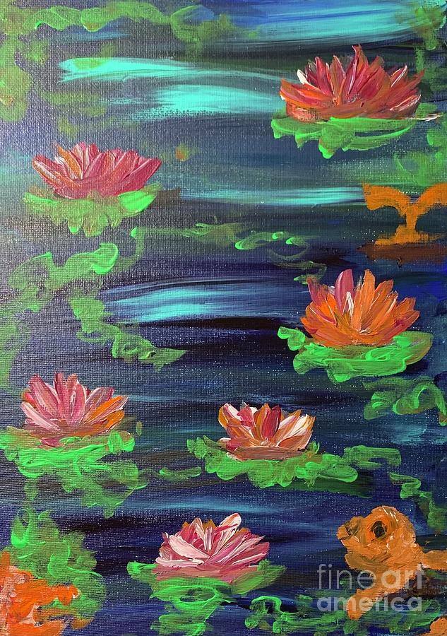The Pond Painting by Genene Griffiths Ortiz