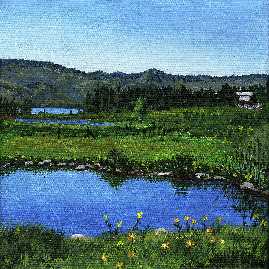 The pond Painting by Timithy L Gordon