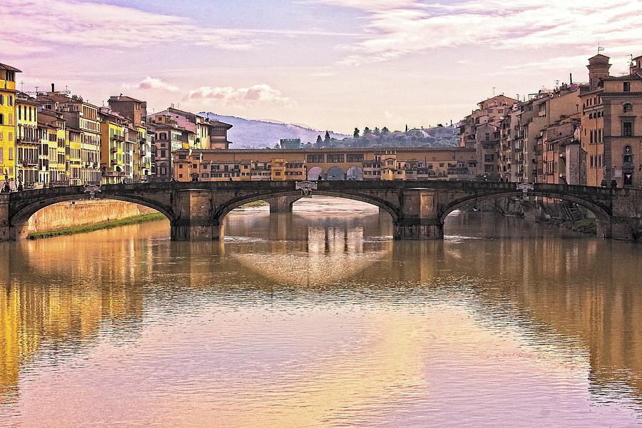 The Ponte Santa Trinita E Ponte Vecchio Photograph