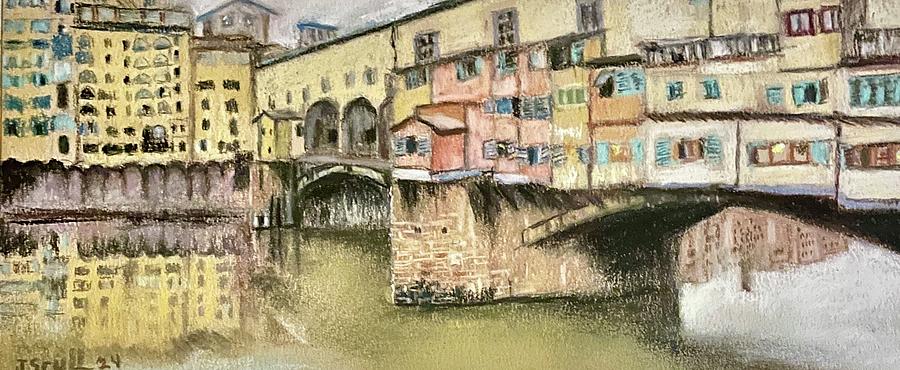 The Ponte Vecchio Pastel by Judith Scull