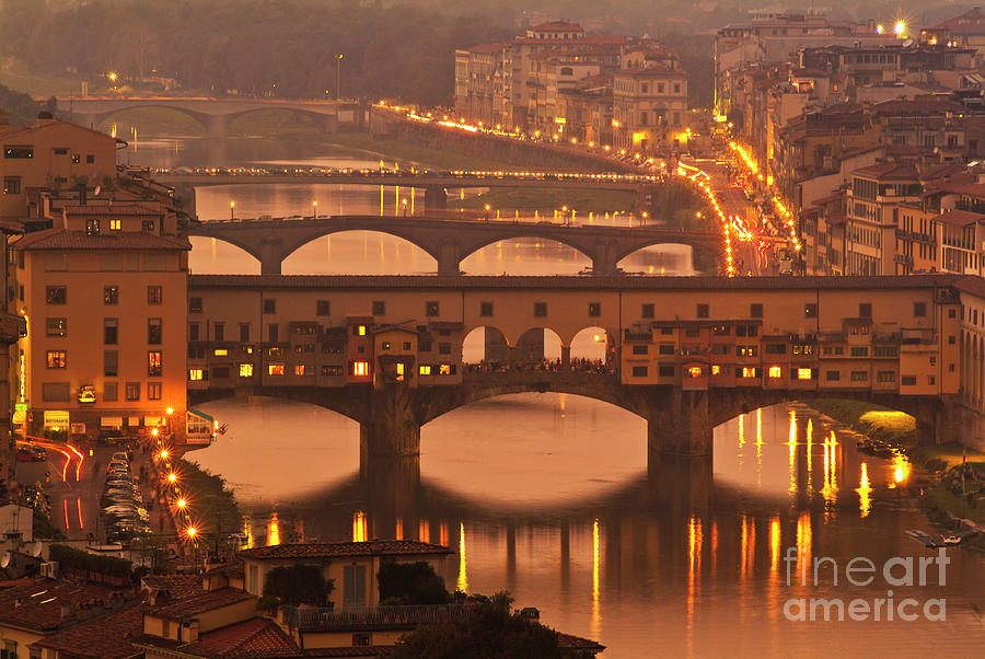 The Ponte Vecchio over The River Arno, Florence, Tuscany, Italy Photograph by Neale And Judith Clark