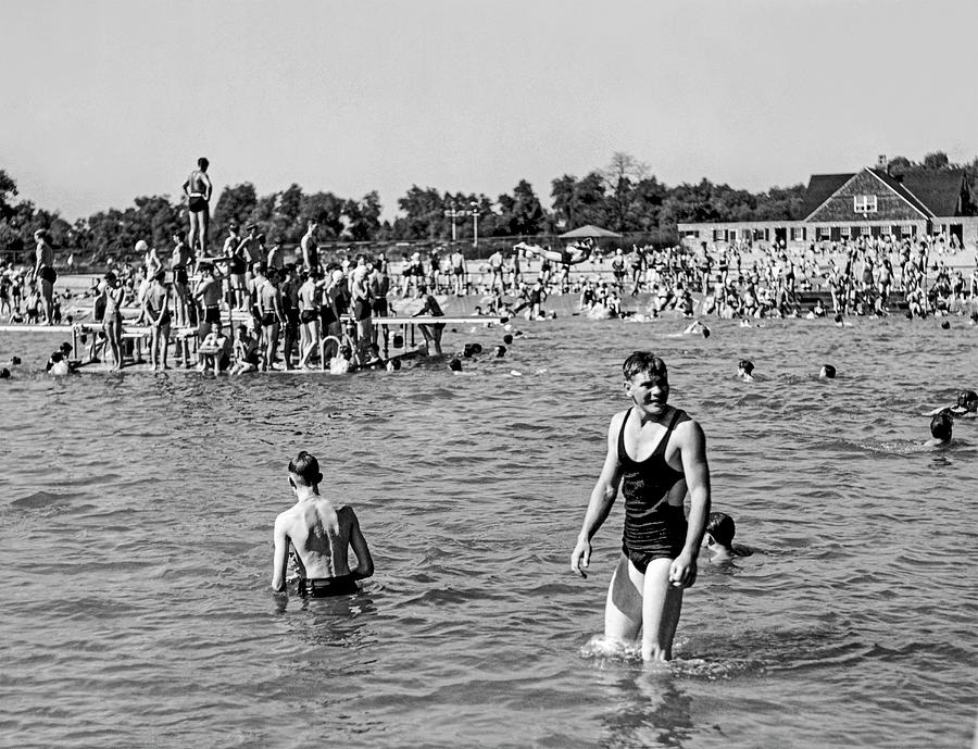 The Pool At Cermak Park Photograph by Underwood Archives - Fine Art America