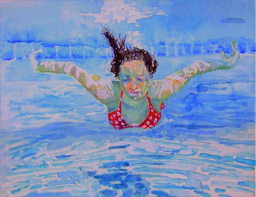 The pool Painting by Marysue Ryan