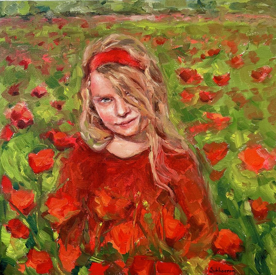 The Poppy Field Painting by Victoria Sukhasyan - Fine Art America